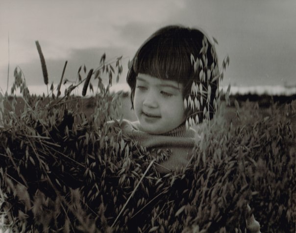 Kristin in a wheat field